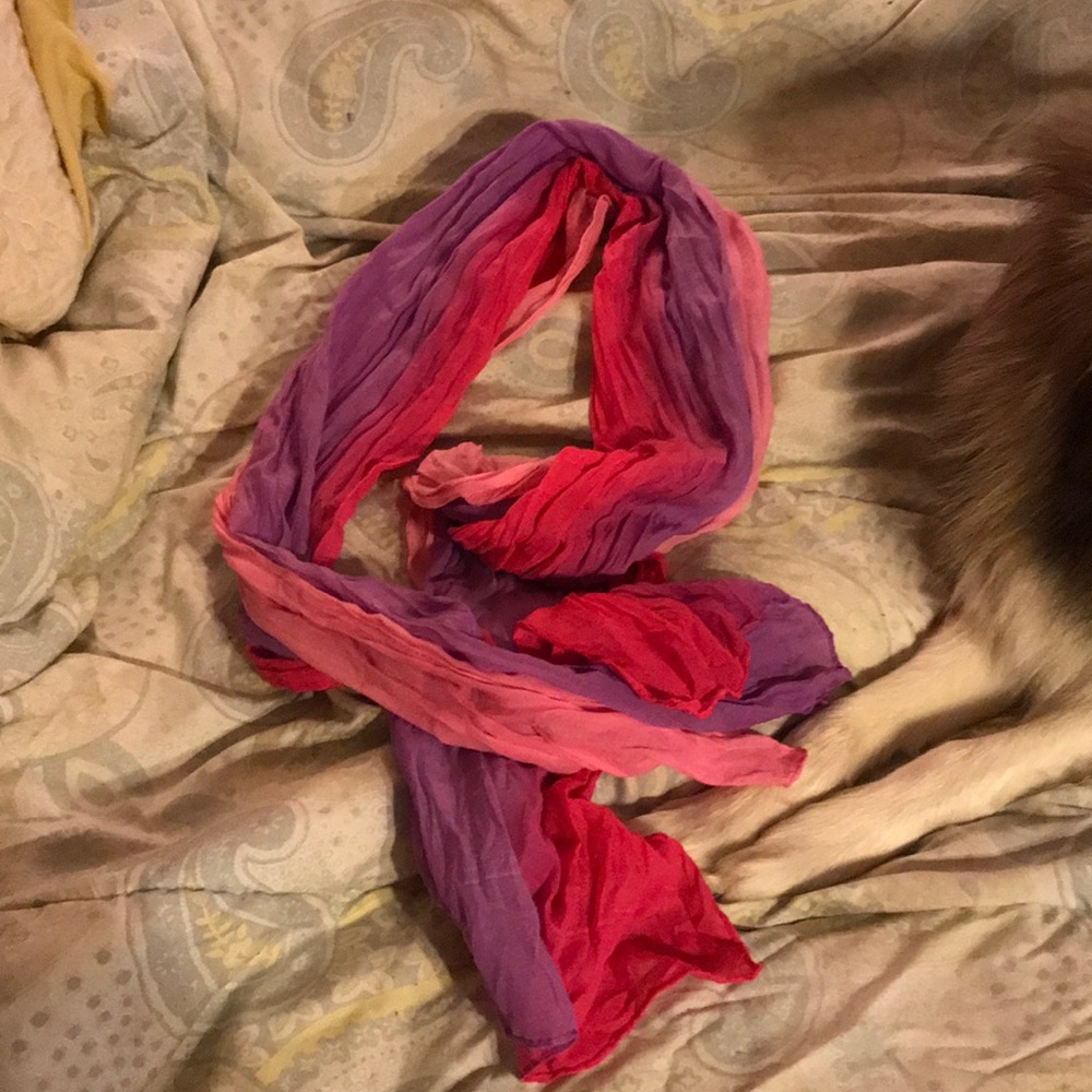 Pink multi scarf